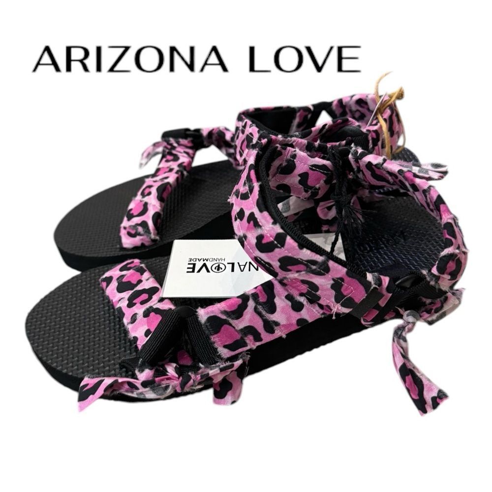 NEW Arizona Love Women's Leopard Pink Trekky Sandals 36